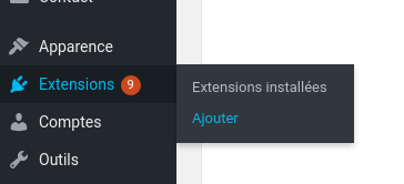 Extensions -> Ajouter